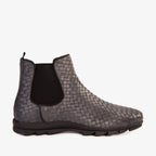 The Luxpre Grey Leather Handwoven Casual Chelsea Men Boot Final Sale!