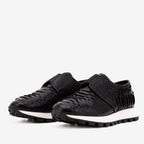 The Obsidian Black Snake Leather Men Sneaker