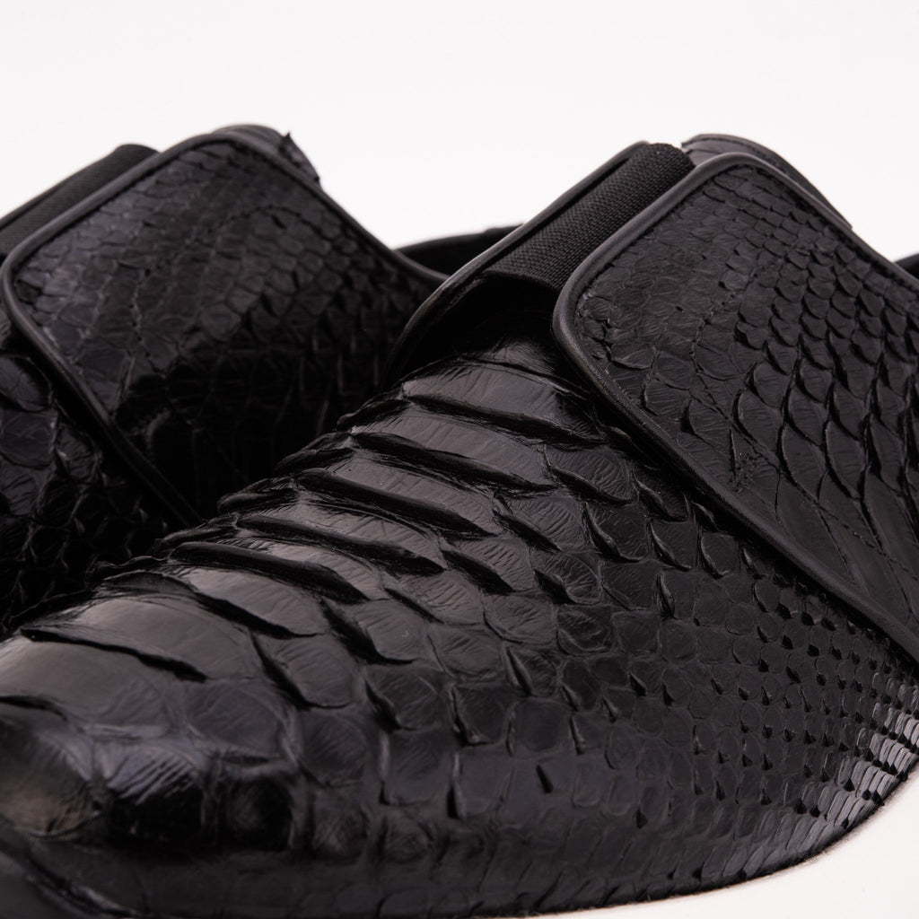 The Obsidian Black Snake Leather Men Sneaker