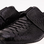 The Obsidian Black Snake Leather Men Sneaker