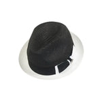 Men's Bently Semi Crushable Fedora Briad Straw Hat Enzo EN200 Black/White