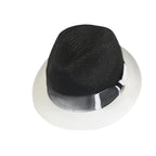 Men's Bently Semi Crushable Fedora Briad Straw Hat Enzo EN200 Black/White