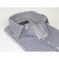 Men's Dress Shirt ENZO PARK Turkey 100% Cotton Breathable Enzo10 Black Stripe