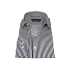 Men's Dress Shirt ENZO PARK Turkey 100% Cotton Breathable Enzo10 Black Stripe