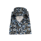 Men's Dress Shirt ENZO PARK Turkey 100% Cotton Breathable Enzo11 Navy Floral