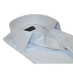 Men's Shirt ENZO PARK Turkey Soft Cotton Wrinkle Resistant Enzo6 Blue Stripe