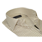 Men's Shirt ENZO PARK Turkey Soft Cotton Wrinkle Resistant Enzo7 Tan Stripe