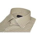 Men's Shirt ENZO PARK Turkey Soft Cotton Wrinkle Resistant Enzo7 Tan Stripe