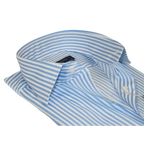 Men's Shirt ENZO PARK Turkey Soft Cotton Wrinkle Resistant Enzo9 Blue Stripe