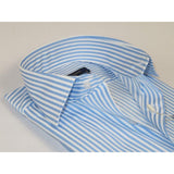 Men's Shirt ENZO PARK Turkey Soft Cotton Wrinkle Resistant Enzo9 Blue Stripe