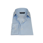 Men's Shirt ENZO PARK Turkey Soft Cotton Wrinkle Resistant Enzo9 Blue Stripe