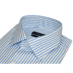 Men's Shirt ENZO PARK Turkey Soft Cotton Wrinkle Resistant Enzo9 Blue Stripe