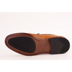 The Eregli Tan Leather Penny Loafer Men Shoe