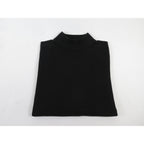 Men's Sweater Knit By Bassiri Mock Neck Cotton Tencel Soft 630 EZRA Black