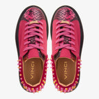 The Venezia Fuchsia Leather Women Sneaker