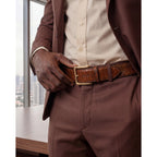 Vinci The Valmont Tan Snake Leather Derby Men Shoe