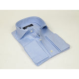 Men's Shirt FAMOZO Turkey 100% Cotton Cut-away Collar French Cuffs FA2 Blue