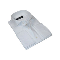 Men's Shirt FAMOZO Turkey 100% Cotton Cut-away Collar French Cuffs FA4 White