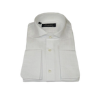Men's Shirt FAMOZO Turkey 100% Cotton Cut-away Collar French Cuffs FA4 White