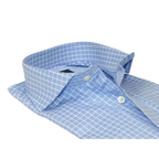Men's Shirt FAMOZO Turkey 100% Cotton Cut-away Collar French Cuffs FA5 Blue