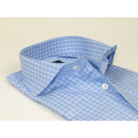 Men's Shirt FAMOZO Turkey 100% Cotton Cut-away Collar French Cuffs FA5 Blue