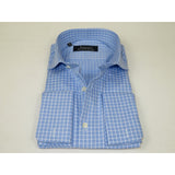 Men's Shirt FAMOZO Turkey 100% Cotton Cut-away Collar French Cuffs FA5 Blue