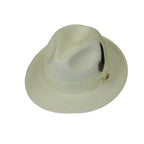 Men's Milani Straw Braided Fedora Hat Soft Crushable FDS-002 Solid Ivory