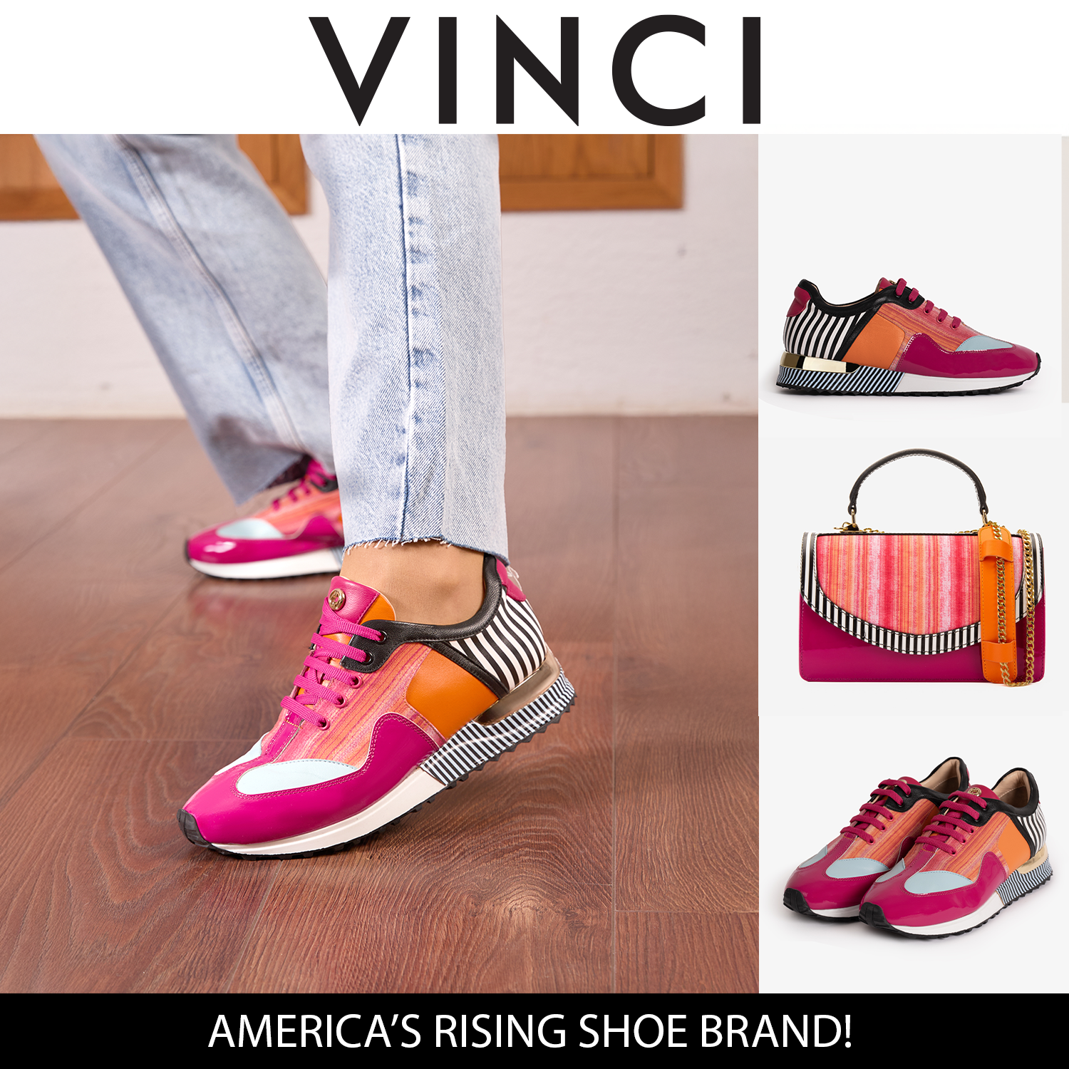 Vinci  Santa Amaro Multi Color Fuchsia Women Sneaker