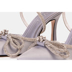 The Floransa Silver Leather Pointy Toe Ankle Strap WomenSandal Final Sale!