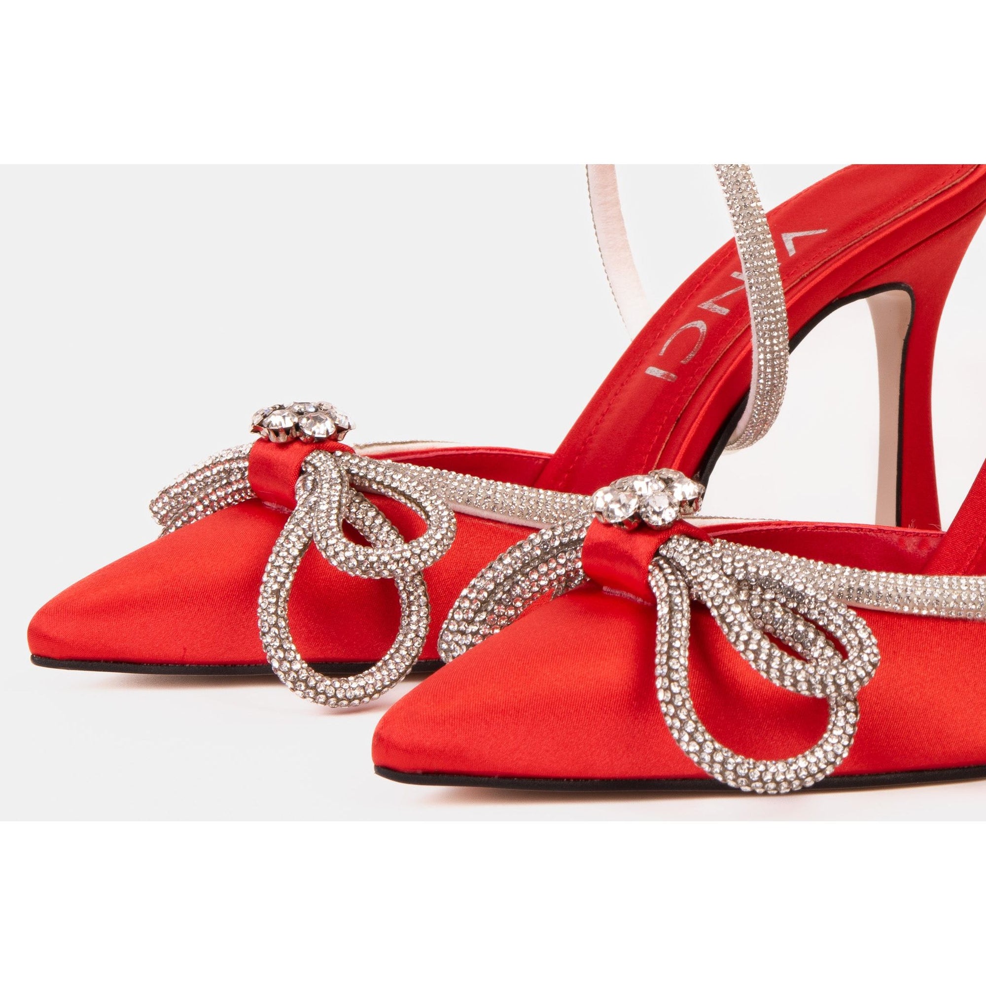 The Floransa Red Leather Pointy Toe Ankle Strap Women Sandal Final Sale!