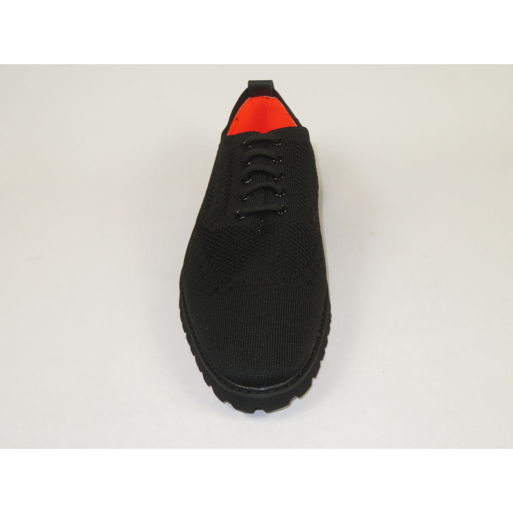 Men'S Tayno Sneaker Shoes Comfort Casual Knit Cotton Fabric #FRESHORT F  Black