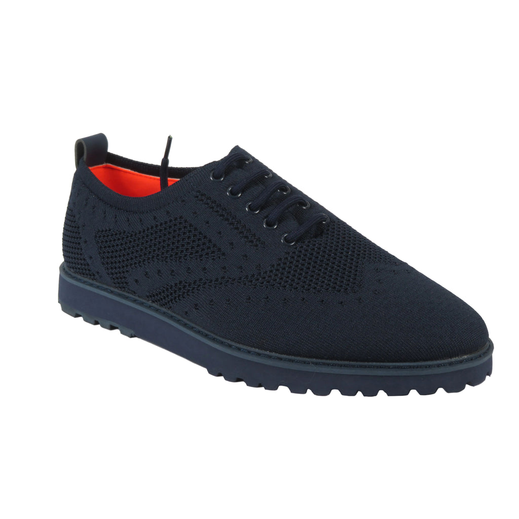 Men'S Tayno Sneaker Shoes Comfort Casual Knit Cotton Fabric #FRESHORT F Navy