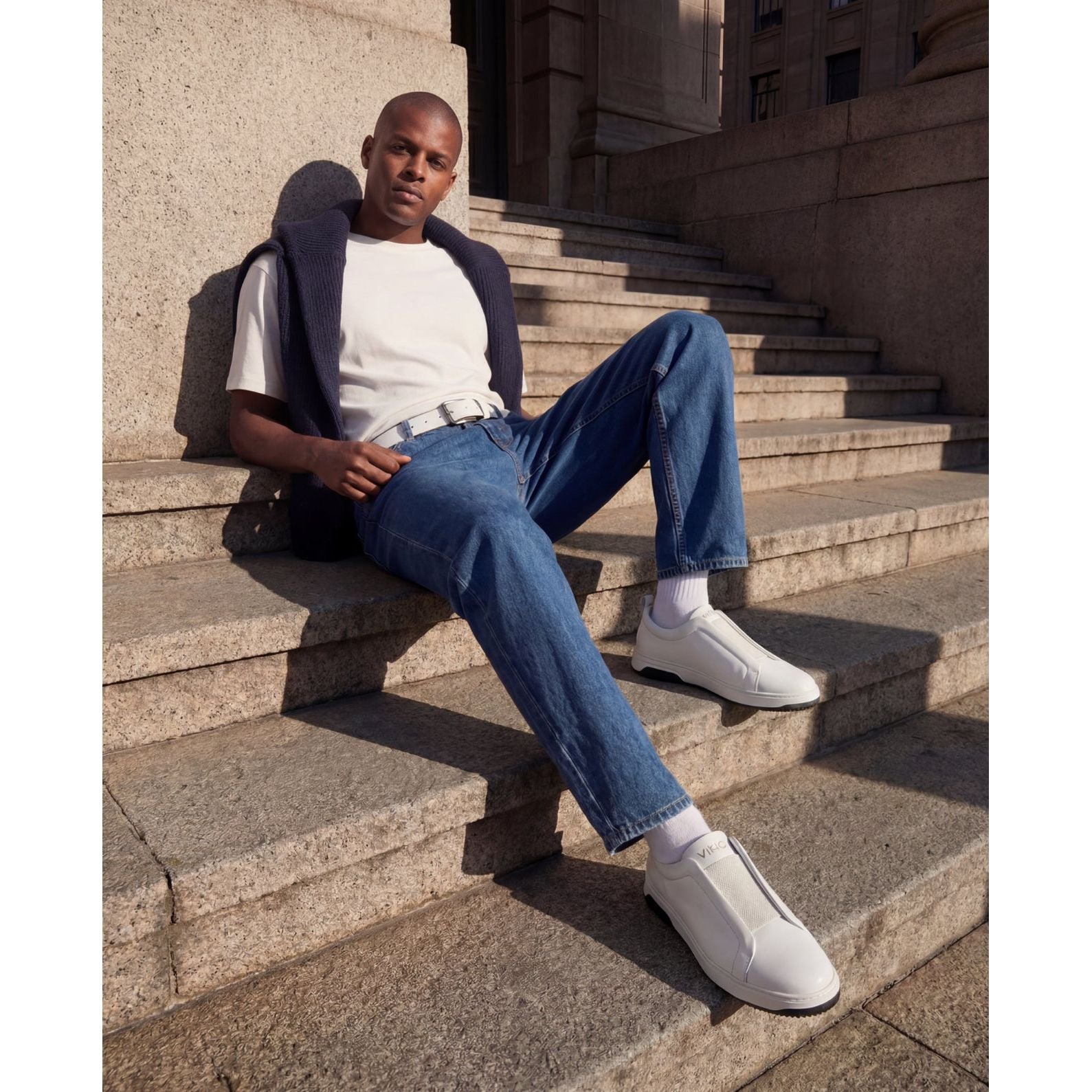 Vinci The Urgup White Men Leather Dress Sneaker
