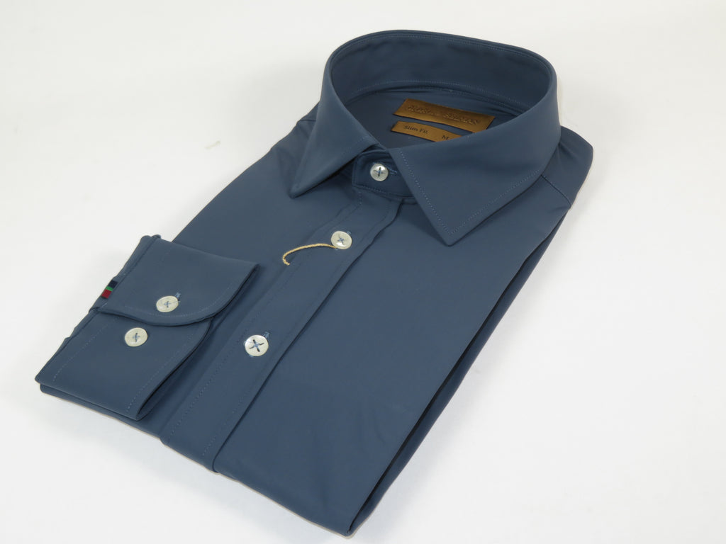 Giorgio Belman Shirts Stretchable Fabric Soft and Comfortable GB-MAGGI 67 Steel Blue