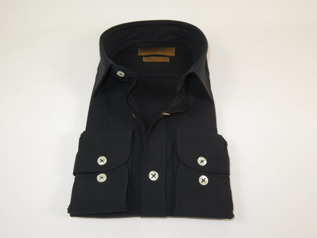 Giorgio Belman Shirts Stretchable Fabric Soft and Comfortable GB-MAGGI Black