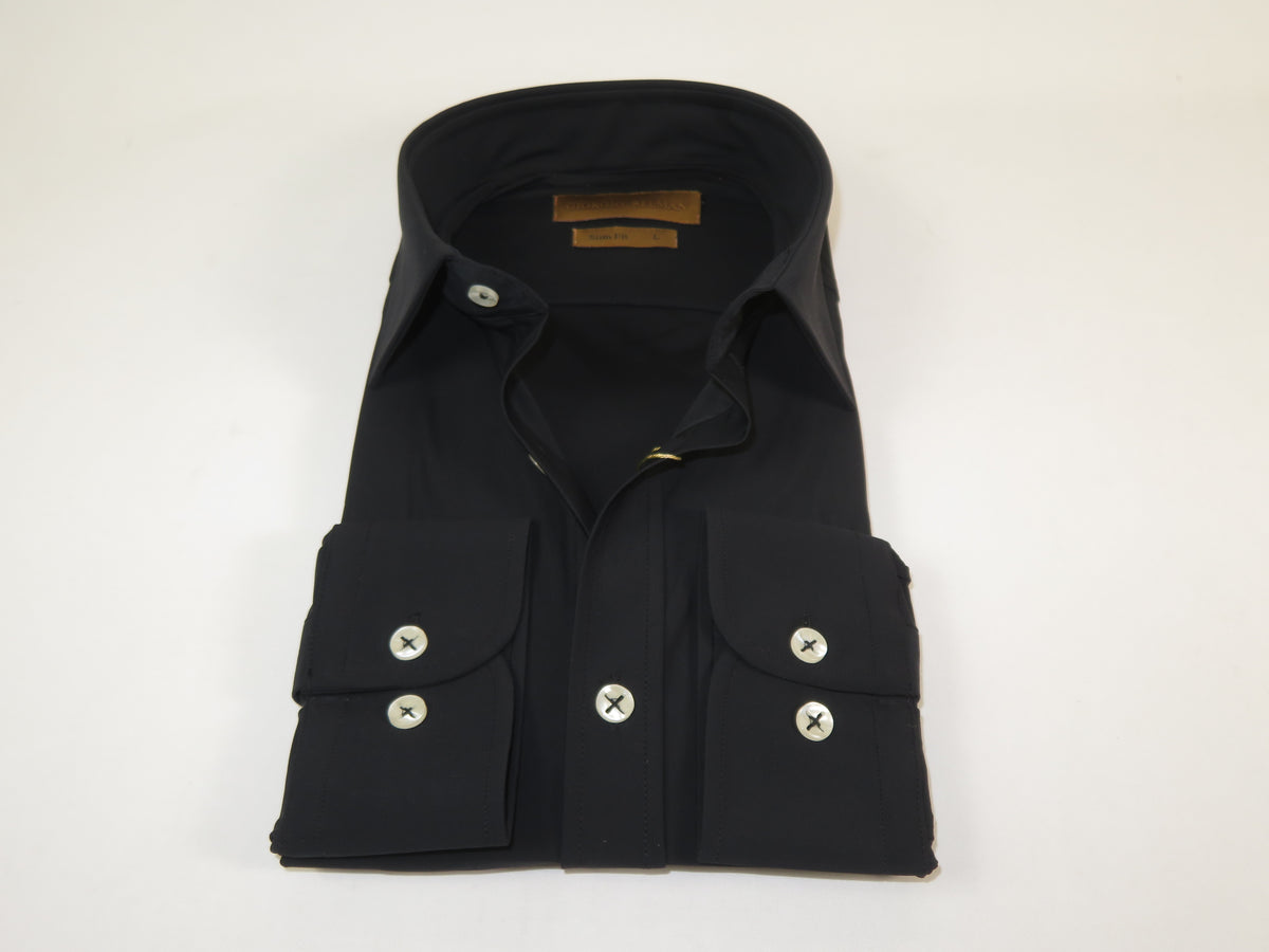 Giorgio Belman Shirts Stretchable Fabric Soft and Comfortable GB-MAGGI Black
