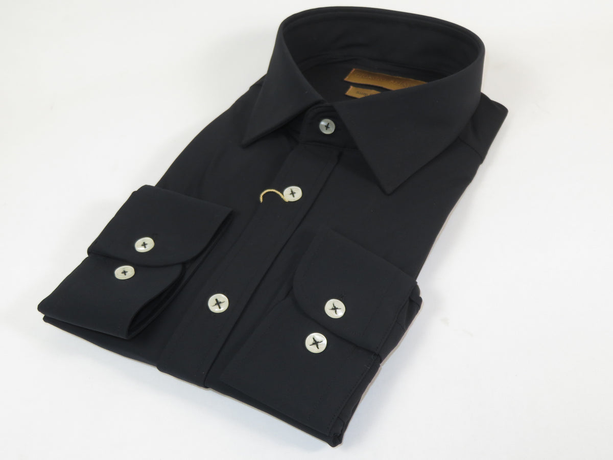 Giorgio Belman Shirts Stretchable Fabric Soft and Comfortable GB-MAGGI Black