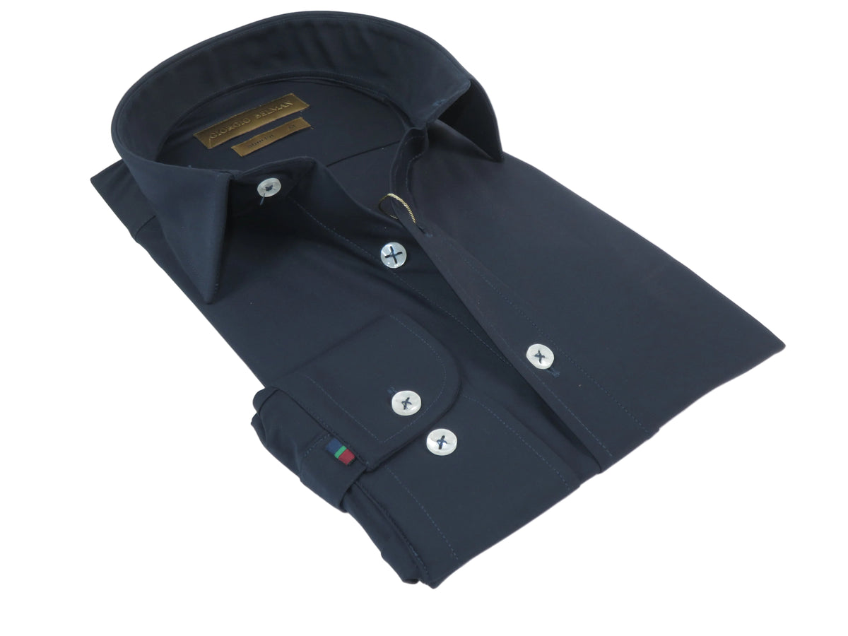 Giorgio Belman Shirts Stretchable Fabric Soft and Comfortable GB-MAGGI Navy
