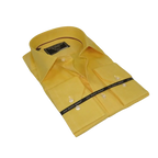 Men's Dress Shirt GIAN FRANCO RUFFINI Turkey 100% Cotton GFR-2 Yellow