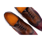 The Royal Hand Craft Burgundy Wingtip Oxford Men Shoe