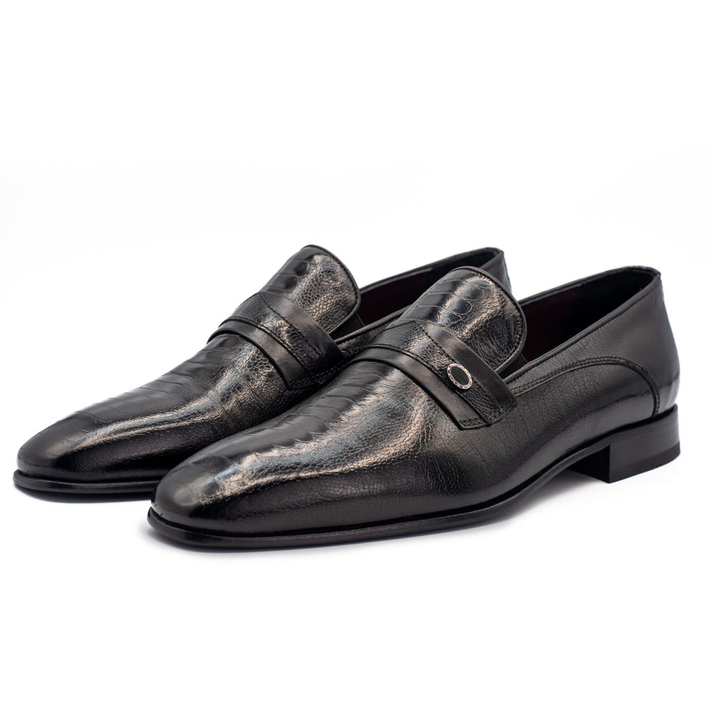 The Bangkok Black Penny Loafer Men Shoe