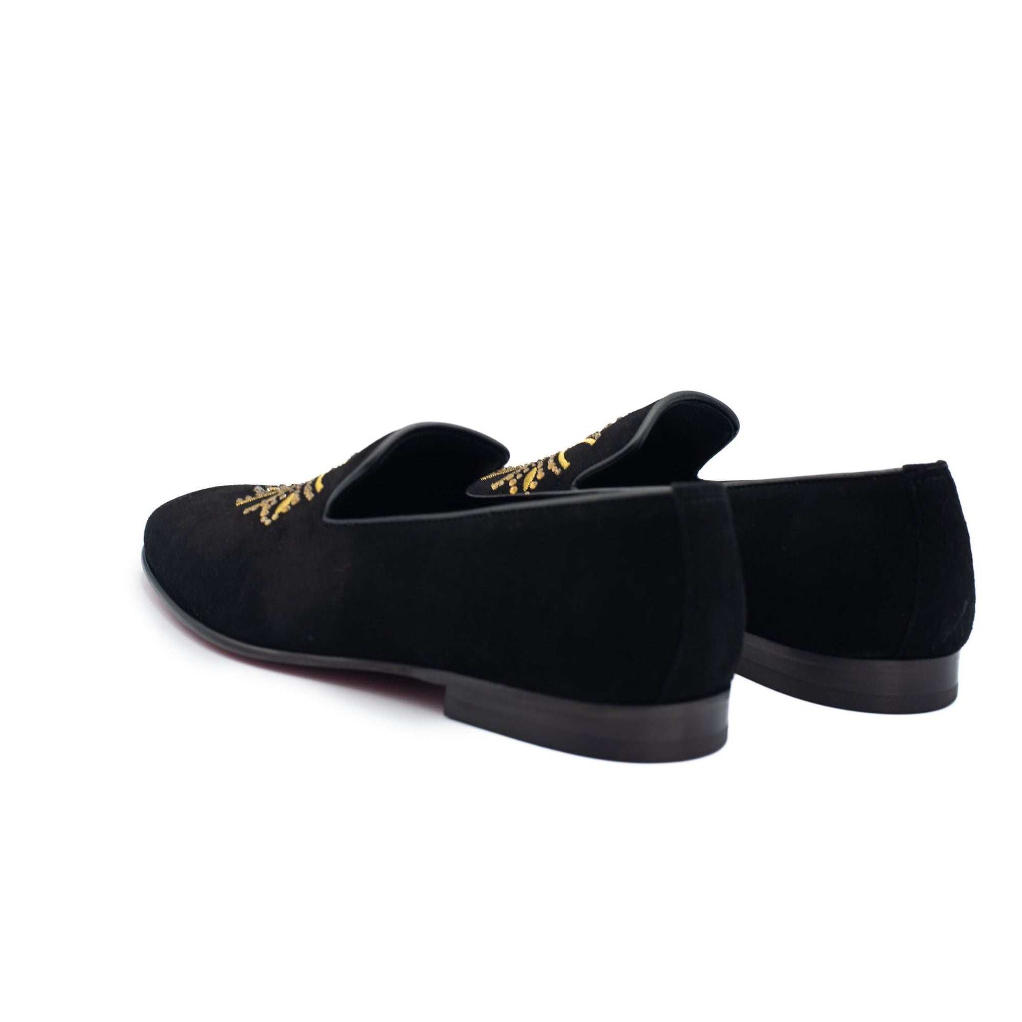 The Lazio Shoe Black Suede Slip-on Loafer Men Shoe