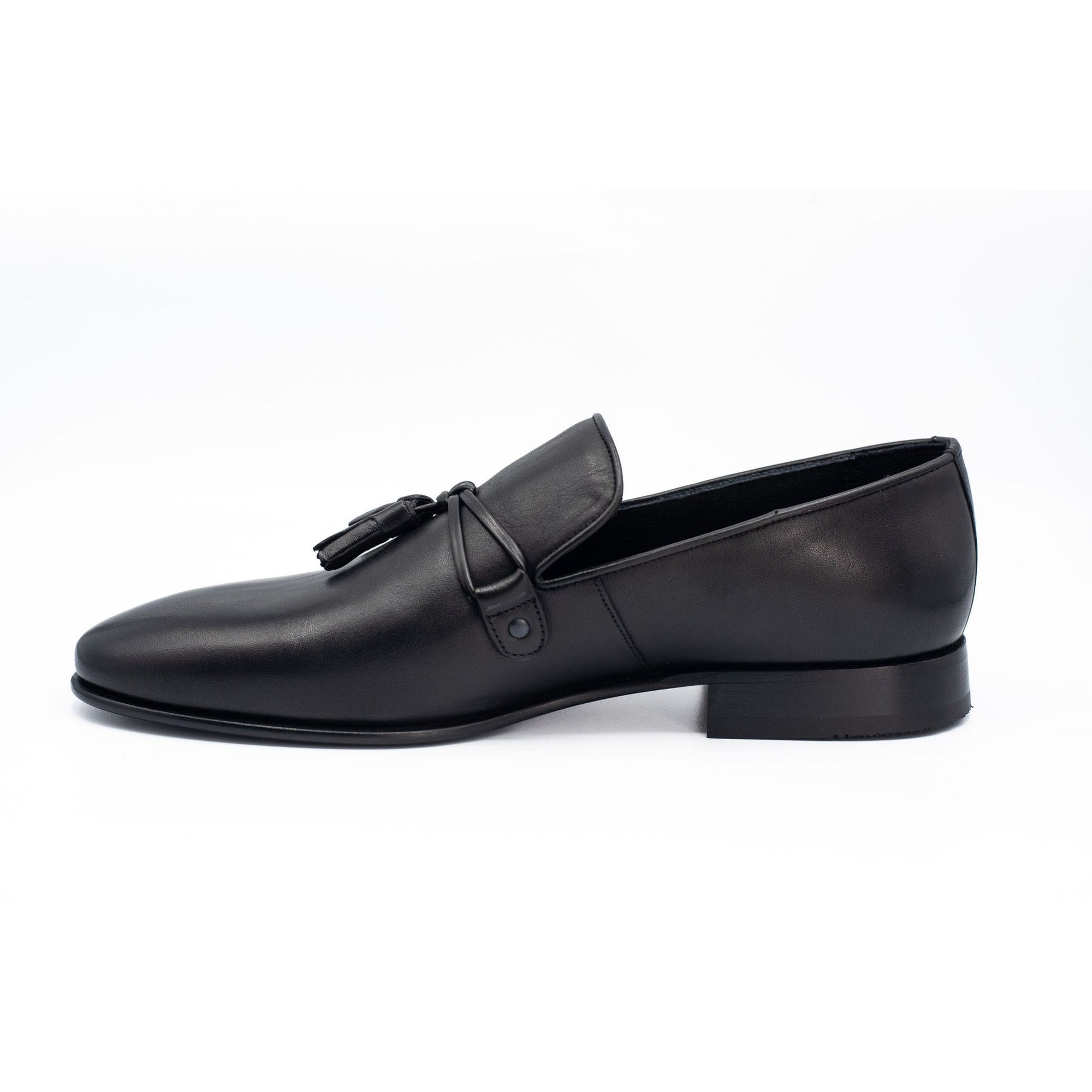 The Modica Black Leather Tassel Loafer Final Sale!