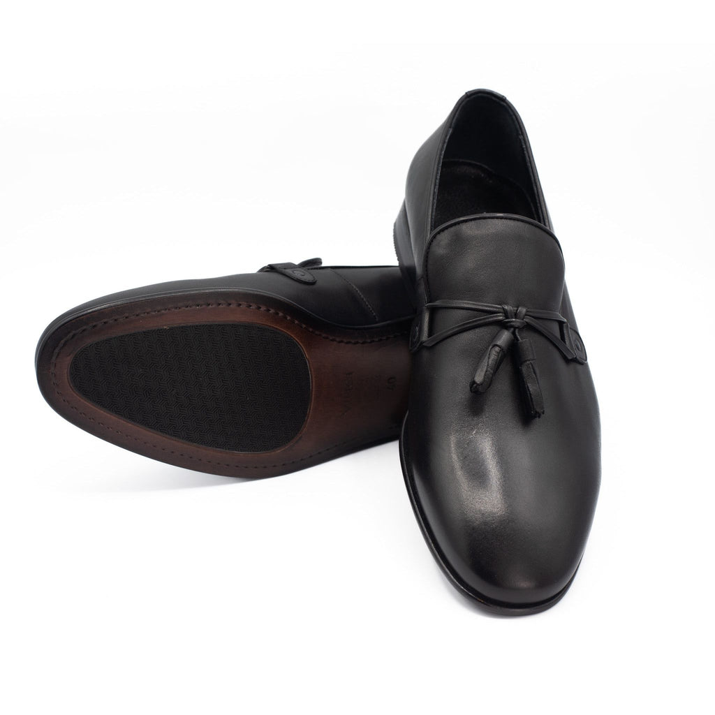 The Modica Black Leather Tassel Loafer Final Sale!