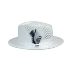 Men's Bruno Capelo Genuine Straw Hat Fedora Geneva Panama GA625 White