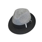Men's Bently Soft Fedora Briad Straw Hat Stingy Brim Gino Gi210 Black White