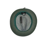 Men's Bently Soft Fedora Briad Straw Hat Stingy Brim Gino Gi216 Green White