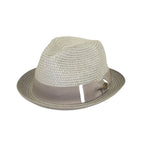 Men's Bently Soft Fedora Briad Straw Hat Stingy Brim Gino Gi217 Silver Gray