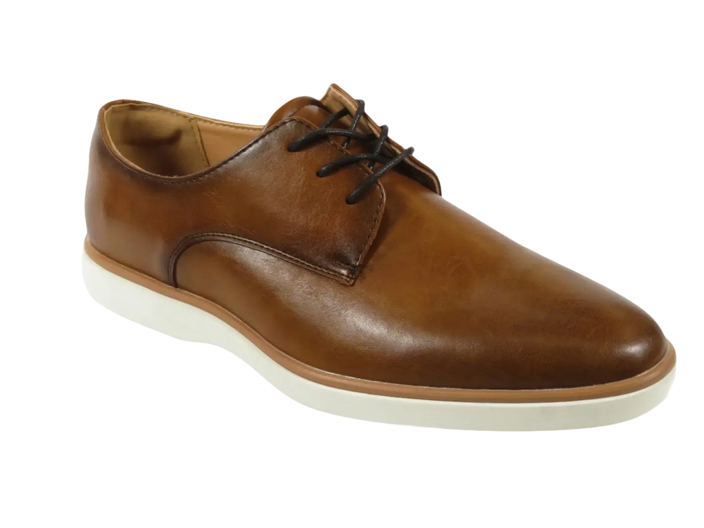 Men's Shoes By Santino Luciano Dress Comfort Light Weight H2461 Cognac
