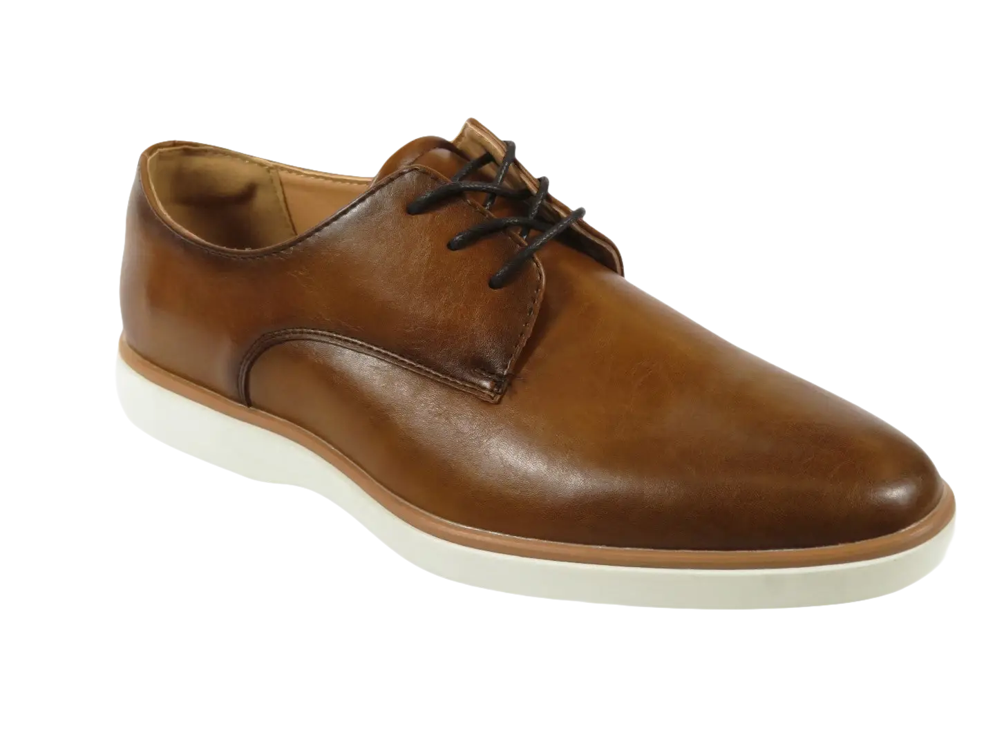 Men's Shoes By Santino Luciano Dress Comfort Light Weight H2461 Cognac